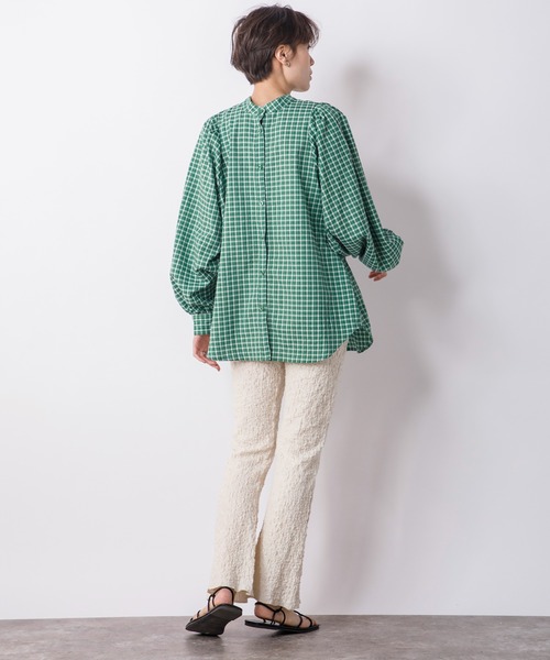 CIENA（シエナ）の「ボリュームスリーブ2wayブラウス（シャツ/ブラウス・レディース・ホワイト/グリーン/ホワイト×ブルー・FREE）」の19枚目の写真