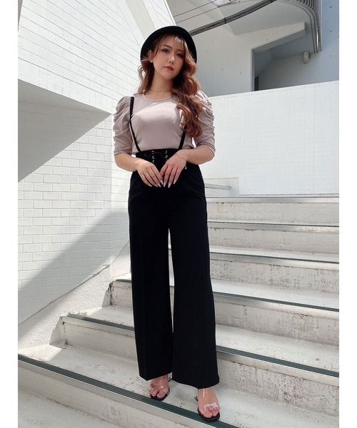 DURAS(デュラス)の「レースアップワイドパンツ(その他パンツ・レディース・ブラック/ベージュ/グリーン・FREE)」の19枚目の写真