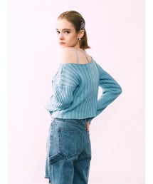 オフショルワイドリブKNIT