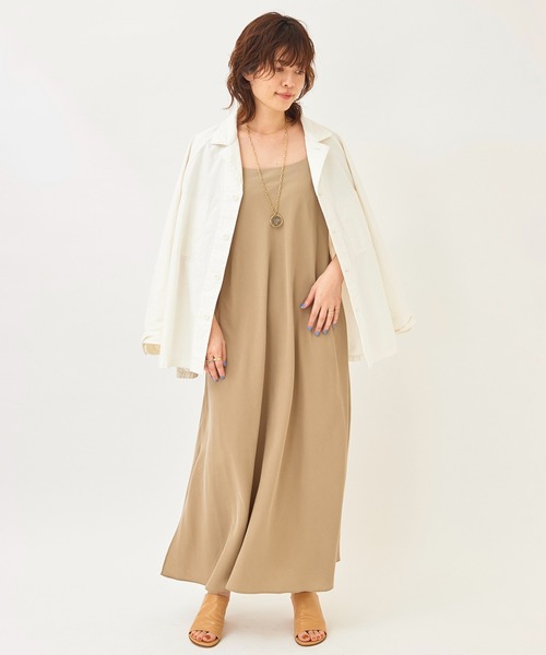 plage（プラージュ）の「Fibrilキャミワンピース◆（ワンピース・レディース・ブラック/ベージュ/ブルー系その他・38/36）」の20枚目の写真