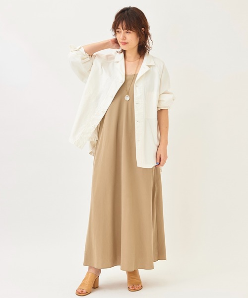 plage（プラージュ）の「Fibrilキャミワンピース◆（ワンピース・レディース・ブラック/ベージュ/ブルー系その他・38/36）」の5枚目の写真