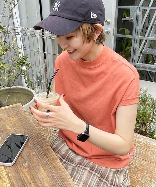 coen(コーエン)の「リピT・綿100%USAコットンハイネックTシャツ#(Tシャツ/カットソー・レディース・ホワイト/ライトグレー/モカ/ベージュ/その他1/ダークグレー/ブラック/ケリー/その他2/ライトブルー/シャーベット/ナチュラル/その他3/その他4/オレンジ・L/M)」の11枚目の写真