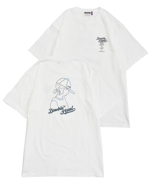 DOUBLE STEAL(ダブルスティール)の「Street Girl 半袖Tシャツ(Tシャツ/カットソー・メンズ・ホワイト/ミント/ライトベージュ/ブラック・LARGE/MEDIUM/X-LARGE)」の2枚目の写真