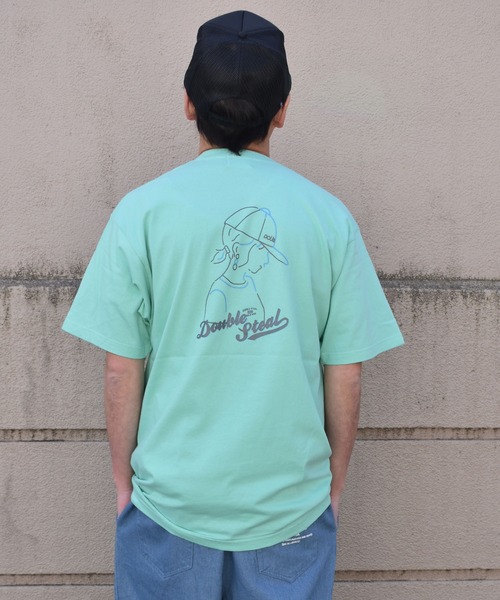 DOUBLE STEAL(ダブルスティール)の「Street Girl 半袖Tシャツ(Tシャツ/カットソー・メンズ・ホワイト/ミント/ライトベージュ/ブラック・LARGE/MEDIUM/X-LARGE)」の18枚目の写真