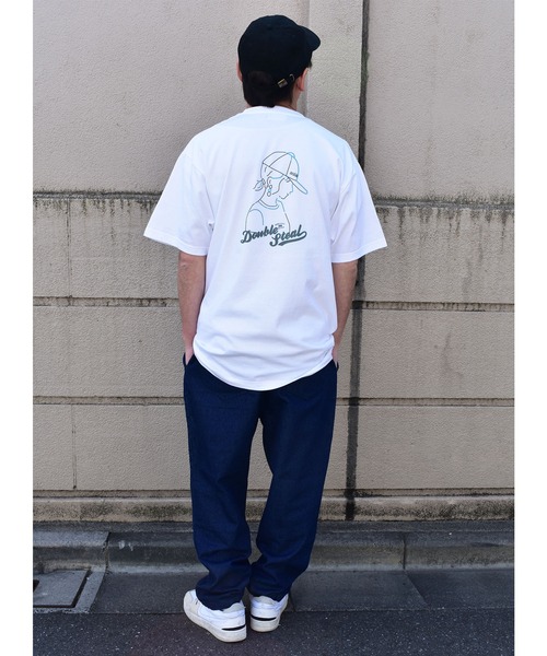 DOUBLE STEAL(ダブルスティール)の「Street Girl 半袖Tシャツ(Tシャツ/カットソー・メンズ・ホワイト/ミント/ライトベージュ/ブラック・LARGE/MEDIUM/X-LARGE)」の22枚目の写真
