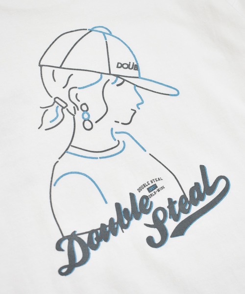 DOUBLE STEAL(ダブルスティール)の「Street Girl 半袖Tシャツ(Tシャツ/カットソー・メンズ・ホワイト/ミント/ライトベージュ/ブラック・LARGE/MEDIUM/X-LARGE)」の6枚目の写真