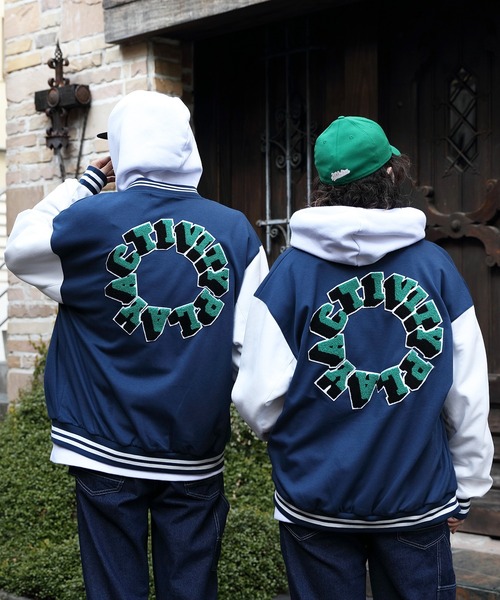 ８(eight)（エイト）の「サガラ刺繍スタジャン（スタジャン・メンズ・ブラック/グリーン/ブルー系その他・MEDIUM/LARGE）」の3枚目の写真