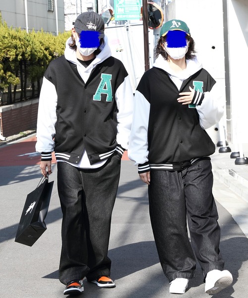 ８(eight)（エイト）の「サガラ刺繍スタジャン（スタジャン・メンズ・ブラック/グリーン/ブルー系その他・MEDIUM/LARGE）」の9枚目の写真