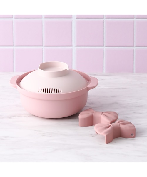 Francfranc（フランフラン）の「らくチン レンジ調理鍋 ピンク（鍋/フライパン・レディース・ピンク・FREE）」の12枚目の写真