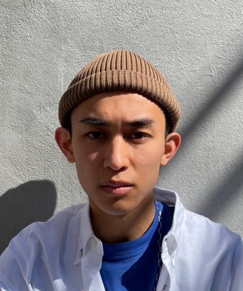 CIAOPANIC（チャオパニック）の「コットン100％の丈夫なコシ！ビーニーキャップ（キャップ・メンズ・ブラック/ブラウン/ブルー/アイボリー・FREE）」の4枚目の写真