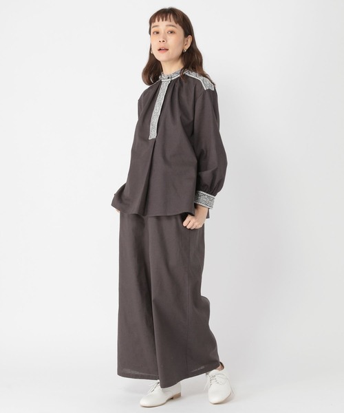 studio CLIP(スタディオクリップ)の「【はなさんコラボ】幾何学柄刺繍パンツ(その他パンツ・レディース・スモーク/ブラウン/グリーン・FREE/TF/PF)」の17枚目の写真