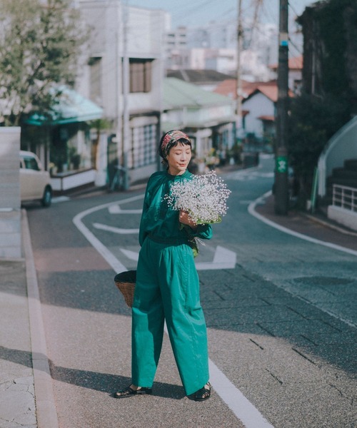 studio CLIP(スタディオクリップ)の「【はなさんコラボ】幾何学柄刺繍パンツ(その他パンツ・レディース・スモーク/ブラウン/グリーン・FREE/TF/PF)」の5枚目の写真