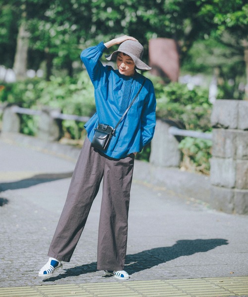 studio CLIP(スタディオクリップ)の「【はなさんコラボ】幾何学柄刺繍パンツ(その他パンツ・レディース・スモーク/ブラウン/グリーン・FREE/TF/PF)」の13枚目の写真