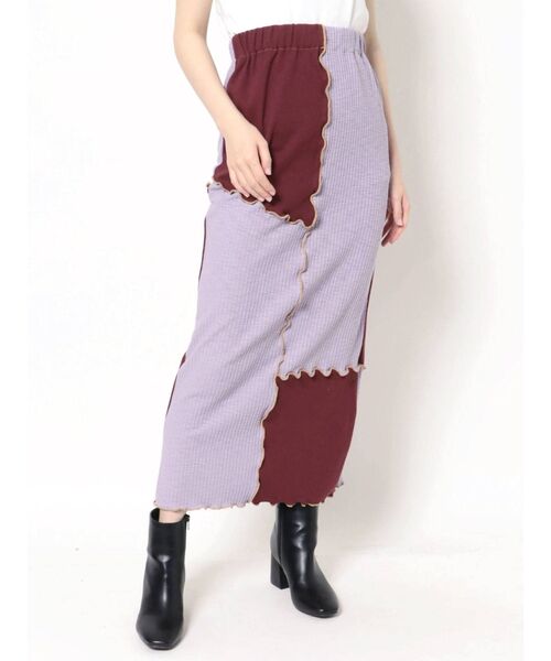 jouetie(ジュエティ)の「メローテレコスカート【セットアップ対応】(スカート・レディース・ブラック/レッド/グリーン/ボルドー・MEDIUM)」の5枚目の写真