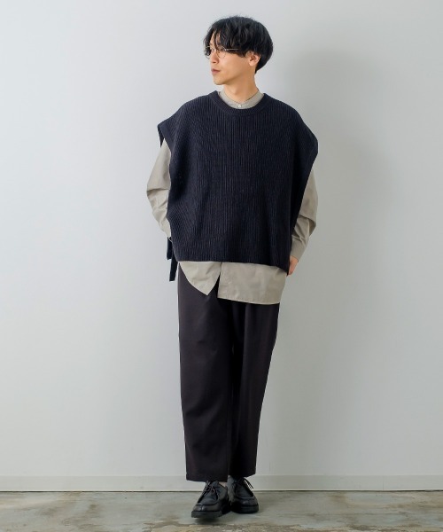 improves(インプローブス)の「【improves】ルーズフィット オーバーサイズ バンドカラー 長袖シャツ(シャツ/ブラウス・メンズ・グレイッシュベージュ/ダークブラウン/ブラック/サックスブルー/ホワイト・LARGE/MEDIUM)」の11枚目の写真