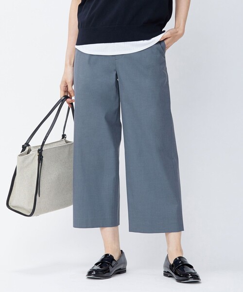 J.PRESS(ジェイプレス)の「【洗える・撥水・防汚】コットンFITTYシャーク ワイド アンクル パンツ(その他パンツ・レディース・ライトグレー系/ブラウン系/ベージュ系/ネイビー系/ダルブルー系/ピンク系・T15/T17/T13)」の5枚目の写真