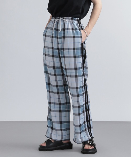 HARE(ハレ)の「チェックラインイージーパンツ(HARE)(その他パンツ・メンズ・ブラック/オフホワイト・FREE)」の4枚目の写真