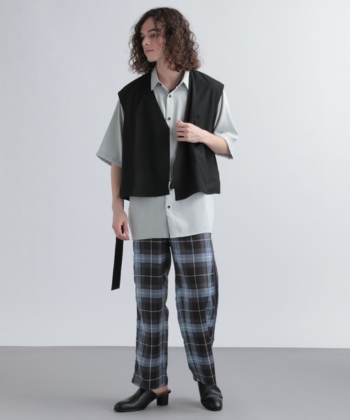 HARE(ハレ)の「チェックラインイージーパンツ(HARE)(その他パンツ・メンズ・ブラック/オフホワイト・FREE)」の6枚目の写真