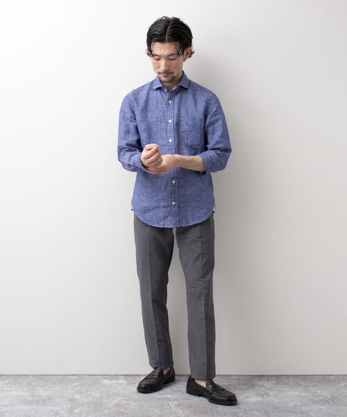 NOLLEY'S goodman(ノーリーズグッドマン)の「リネンカッタウェイシャツ(シャツ/ブラウス・メンズ・ホワイト/ブルー/ベージュ系その他3/パープル系その他4・SMALL/MEDIUM/X-LARGE/LARGE)」の18枚目の写真