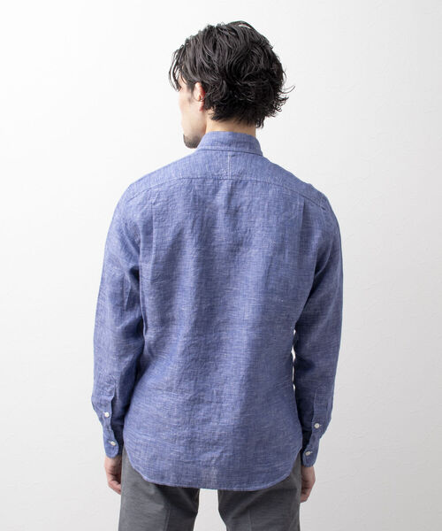 NOLLEY'S goodman(ノーリーズグッドマン)の「リネンカッタウェイシャツ(シャツ/ブラウス・メンズ・ホワイト/ブルー/ベージュ系その他3/パープル系その他4・SMALL/MEDIUM/X-LARGE/LARGE)」の15枚目の写真