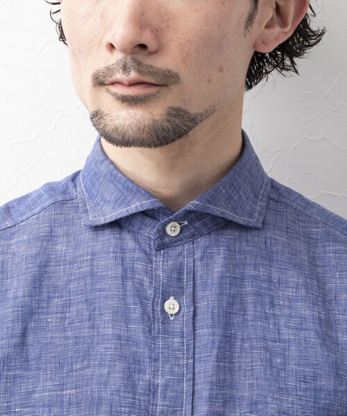 NOLLEY'S goodman(ノーリーズグッドマン)の「リネンカッタウェイシャツ(シャツ/ブラウス・メンズ・ホワイト/ブルー/ベージュ系その他3/パープル系その他4・SMALL/MEDIUM/X-LARGE/LARGE)」の7枚目の写真