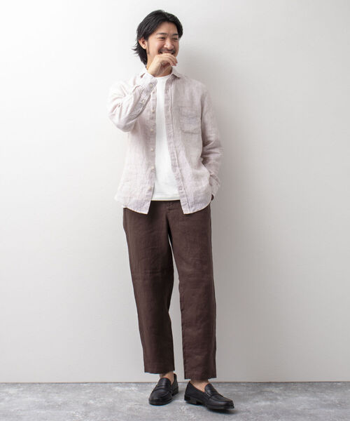 NOLLEY'S goodman(ノーリーズグッドマン)の「リネンカッタウェイシャツ(シャツ/ブラウス・メンズ・ホワイト/ブルー/ベージュ系その他3/パープル系その他4・SMALL/MEDIUM/X-LARGE/LARGE)」の14枚目の写真