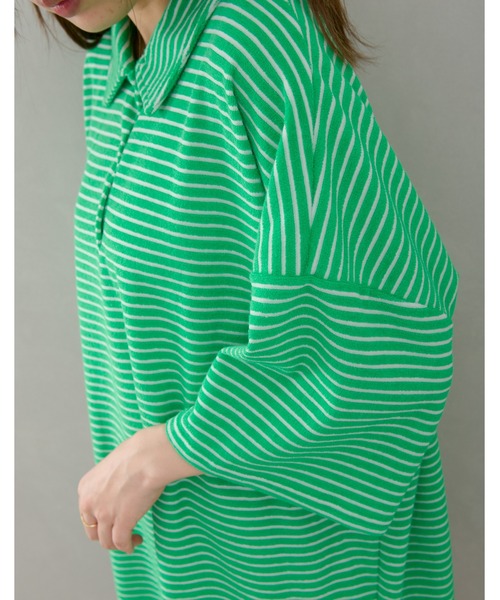 セール】パイルボーダーポロワンピース（ワンピース）｜SpRay  