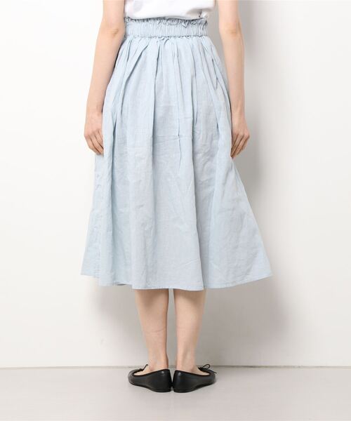 Samansa Mos2（サマンサ モスモス）の「リサイクルリネンスカート（スカート・レディース・キナリ/グレー/ブラック/ブルー・ﾌﾘ-）」の6枚目の写真