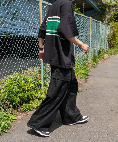 kutir（クティール）の「ボーダーラガービッグシャツ（ポロシャツ・メンズ・ネイビー/ブラック/グリーン・MEDIUM/LARGE）」の22枚目の写真