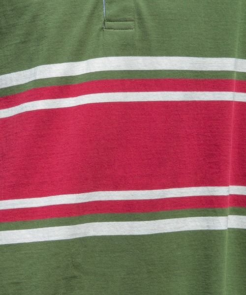 kutir（クティール）の「ボーダーラガービッグシャツ（ポロシャツ・メンズ・ネイビー/ブラック/グリーン・MEDIUM/LARGE）」の11枚目の写真
