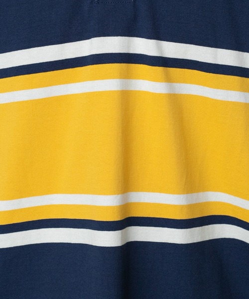 kutir（クティール）の「ボーダーラガービッグシャツ（ポロシャツ・メンズ・ネイビー/ブラック/グリーン・MEDIUM/LARGE）」の20枚目の写真