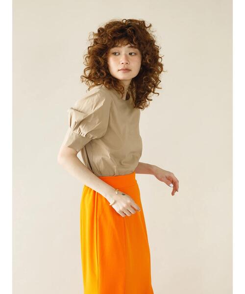 koe（コエ）の「TCストレッチ 袖ボリュームブラウス*（シャツ/ブラウス・レディース・オレンジ/オフホワイト/ブルー/キャメル・M）」の20枚目の写真