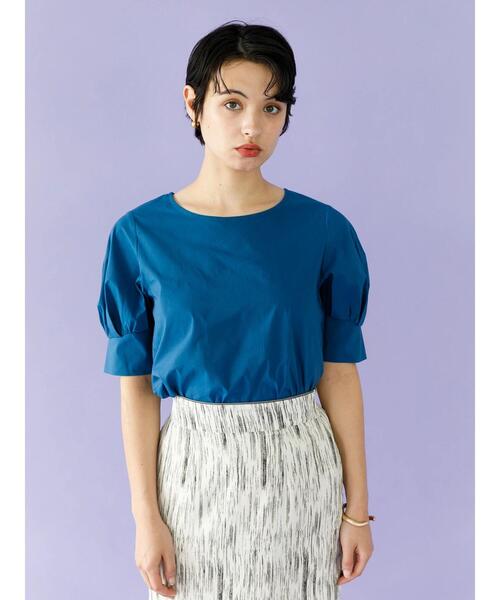 koe（コエ）の「TCストレッチ 袖ボリュームブラウス*（シャツ/ブラウス・レディース・オレンジ/オフホワイト/ブルー/キャメル・M）」の3枚目の写真