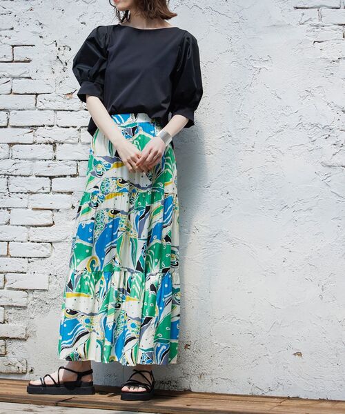 OPAQUE.CLIP（オペークドットクリップ）の「◆シルキースーピマ 切替ボリュームスリーブカットソー【WEB限定サイズ】（Tシャツ/カットソー・レディース・ブラウン系その他/ブラック/キャメル/ホワイト系/ブラウン系その他5・34/42/40/38/36）」の9枚目の写真