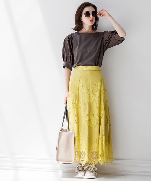 OPAQUE.CLIP（オペークドットクリップ）の「◆シルキースーピマ 切替ボリュームスリーブカットソー【WEB限定サイズ】（Tシャツ/カットソー・レディース・ブラウン系その他/ブラック/キャメル/ホワイト系/ブラウン系その他5・34/42/40/38/36）」の19枚目の写真