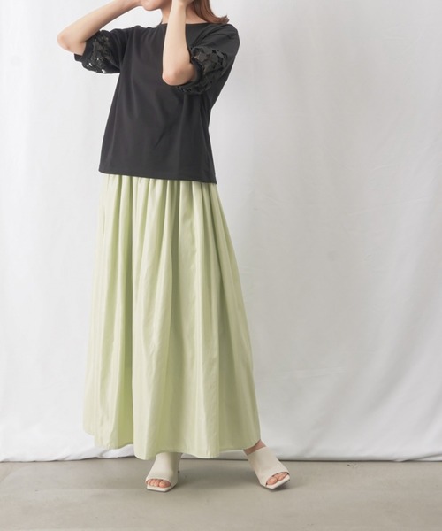 malla（マーラ）の「malla マーラ ケミカルレースTee（Tシャツ/カットソー・レディース・ブラック/ホワイト/パープル・FREE）」の8枚目の写真