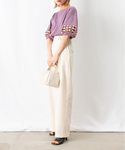 malla（マーラ）の「malla マーラ ケミカルレースTee（Tシャツ/カットソー・レディース・ブラック/ホワイト/パープル・FREE）」の22枚目の写真