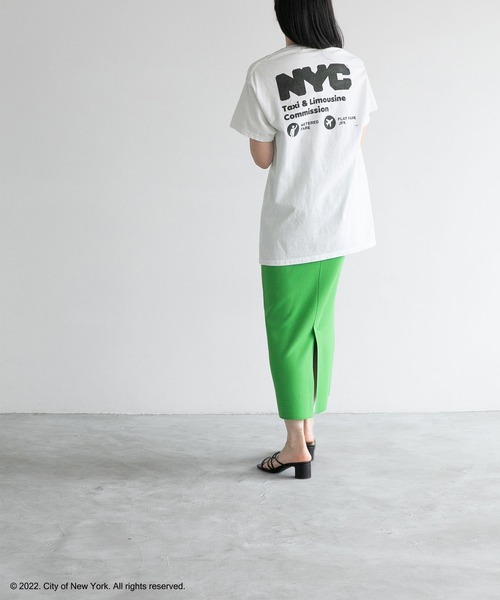 yuw（ユウ）の「ＮＹＣ　ＳＳ　Ｔｅｅ　278644（Tシャツ/カットソー・レディース・ホワイト/ネイビー/ピンク・FREE）」の9枚目の写真