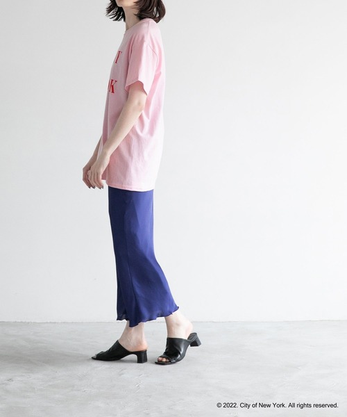 yuw（ユウ）の「ＮＹＣ　ＳＳ　Ｔｅｅ　278644（Tシャツ/カットソー・レディース・ホワイト/ネイビー/ピンク・FREE）」の6枚目の写真