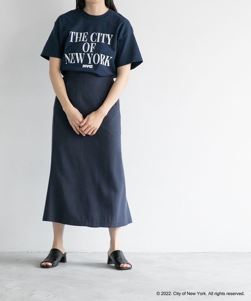 yuw（ユウ）の「ＮＹＣ　ＳＳ　Ｔｅｅ　278644（Tシャツ/カットソー・レディース・ホワイト/ネイビー/ピンク・FREE）」の4枚目の写真