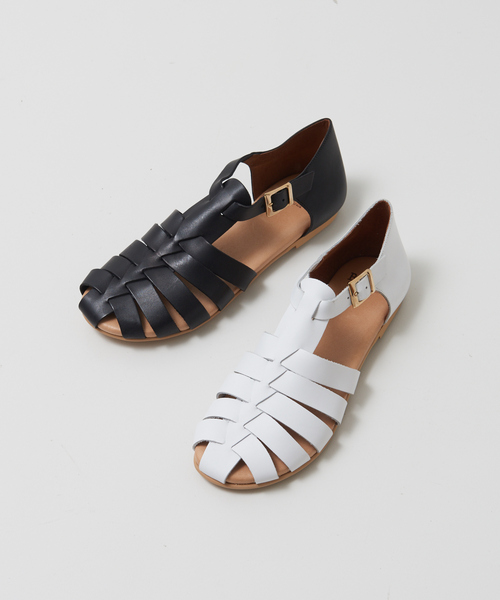 BIANCA（ビアンカ）の「【BIANCA】レザーグルカサンダル（サンダル・レディース・ブラック/ホワイト・37/39/38）」の22枚目の写真