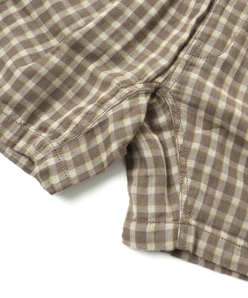 F.O.KIDS（エフオーキッズ）の「Wガーゼチェックタックパンツ 5分丈（その他パンツ・キッズ・ブラウン/ブルー/ベージュ/ブラック・90/130/100/110/95/120/80/140）」の16枚目の写真