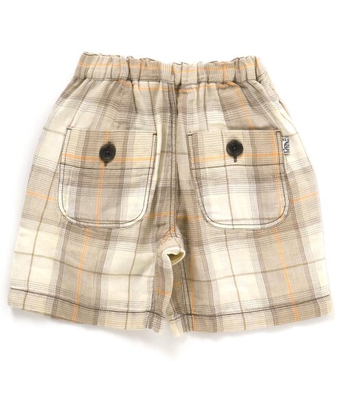F.O.KIDS（エフオーキッズ）の「Wガーゼチェックタックパンツ 5分丈（その他パンツ・キッズ・ブラウン/ブルー/ベージュ/ブラック・90/130/100/110/95/120/80/140）」の7枚目の写真