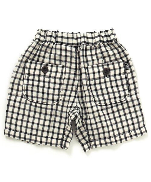 F.O.KIDS（エフオーキッズ）の「Wガーゼチェックタックパンツ 5分丈（その他パンツ・キッズ・ブラウン/ブルー/ベージュ/ブラック・90/130/100/110/95/120/80/140）」の8枚目の写真