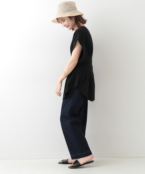 SLOBE IENA(スローブイエナ)の「【CLANE/クラネ】 YAKKO SLEEVE HEAVY リブカットソー(Tシャツ/カットソー・レディース・アイボリー/ブラック/グリーン・FREE)」の10枚目の写真