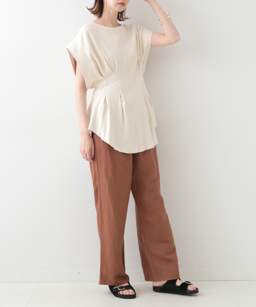 SLOBE IENA(スローブイエナ)の「【CLANE/クラネ】 YAKKO SLEEVE HEAVY リブカットソー(Tシャツ/カットソー・レディース・アイボリー/ブラック/グリーン・FREE)」の15枚目の写真