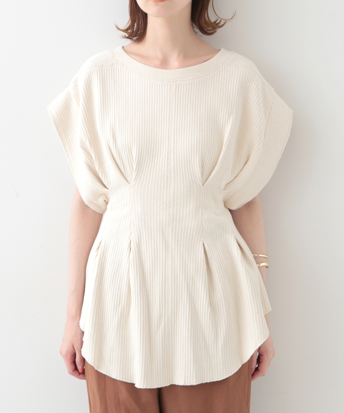 SLOBE IENA(スローブイエナ)の「【CLANE/クラネ】 YAKKO SLEEVE HEAVY リブカットソー(Tシャツ/カットソー・レディース・アイボリー/ブラック/グリーン・FREE)」の16枚目の写真