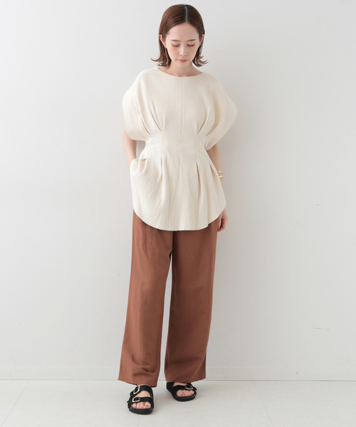 SLOBE IENA(スローブイエナ)の「【CLANE/クラネ】 YAKKO SLEEVE HEAVY リブカットソー(Tシャツ/カットソー・レディース・アイボリー/ブラック/グリーン・FREE)」の22枚目の写真