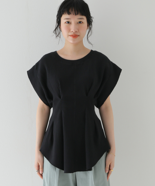 CLANE - CLANE クラネYAKKO SLEEVE HEAVY リブカットソー セール】【CLANE/クラネ】 YAKKO SLEEVE HEAVY リブカットソー