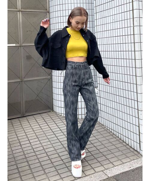 EMODA（エモダ）の「クロップドミニマルタンクトップ（タンクトップ・レディース・イエロー/グレー/ホワイト/ブラック・FREE）」の18枚目の写真